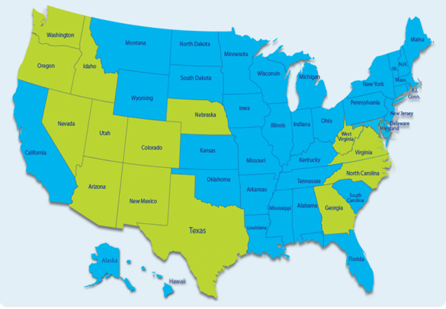 Map of the United States
